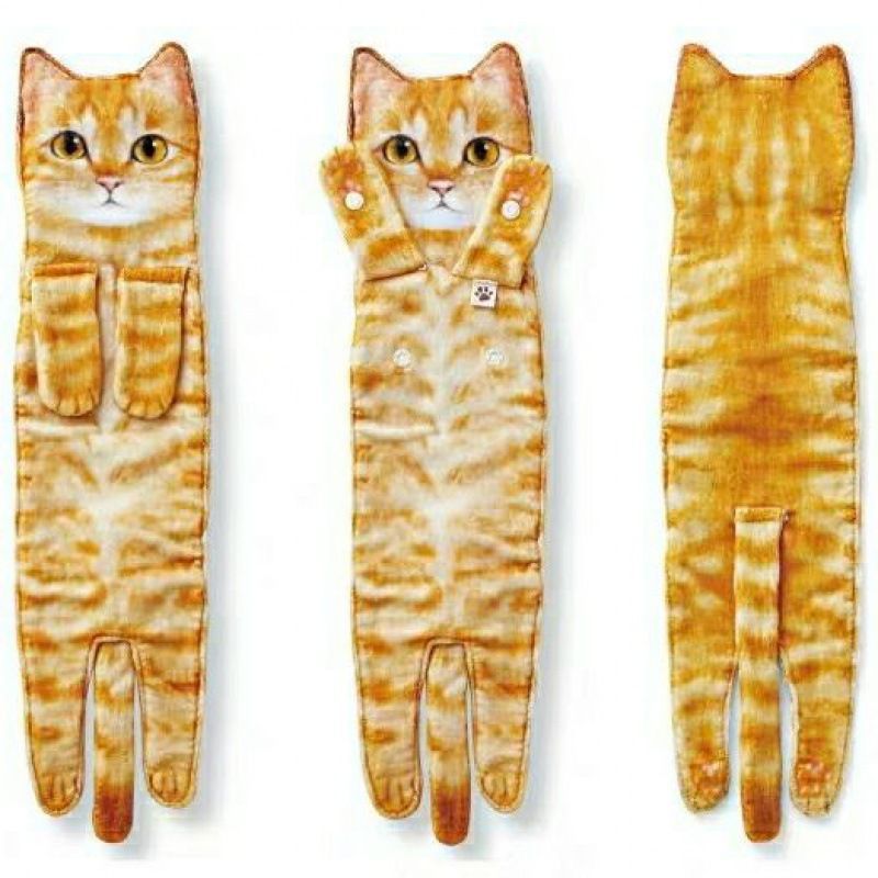 Serviette japonaise en microfibre pour chat, serviette absorbante pour ne pas perdre les cheveux, lavage du visage, lingette pour les mains: D