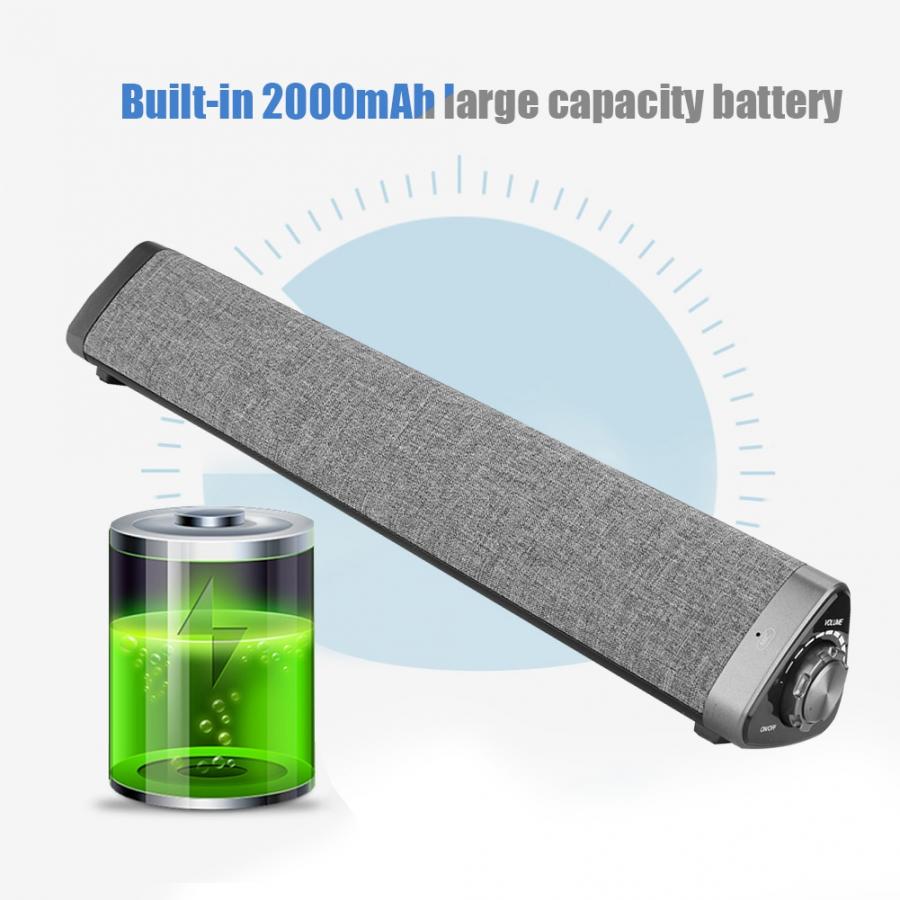 LP1811 Wireless Bluetooth Sound Bar Stereo Speaker 10W With Mic Remote Control for Phone TV Computer Subwoofer Speaker