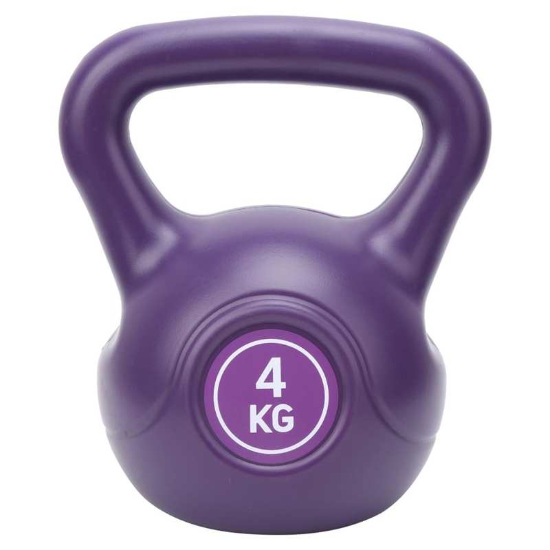 4KG Fitness Kettle Bell Body Building Lifting Kettlebell Unisex Exercise Kettlebell Strength Training Equipment: Purple