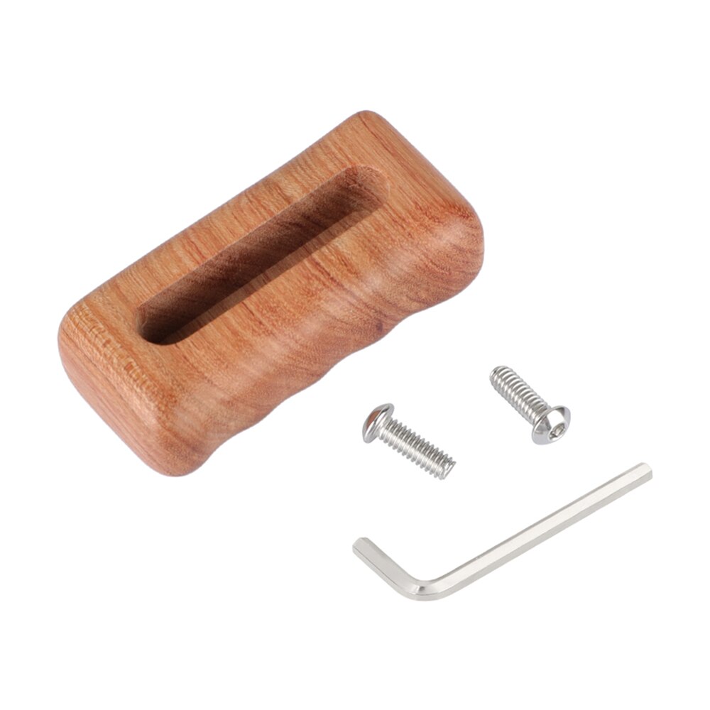 CAMVATE Wooden (Right &amp; Left) Handles With 1/4&quot;-20 Mounting Groove For DSLR Camera Cage Rig/DV Video Cage Rig Support System