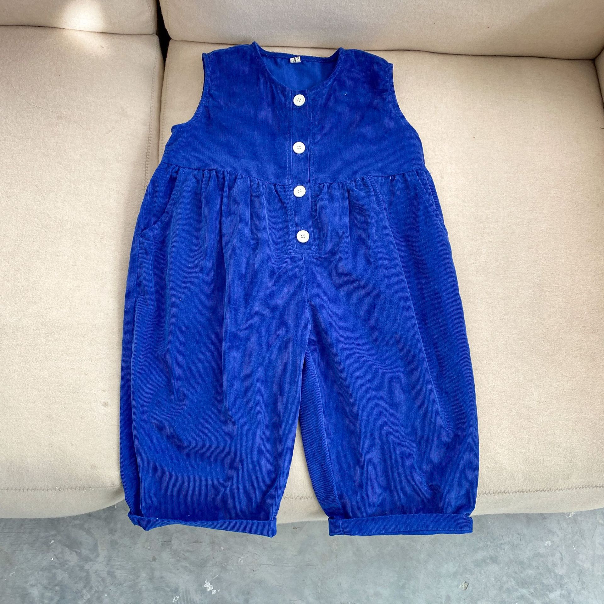 Spring and Autumn Baby Kids Boys Letters Pattern Sleeveless Blue Overalls and Plaid Long Sleeves Shirt Clothing Set