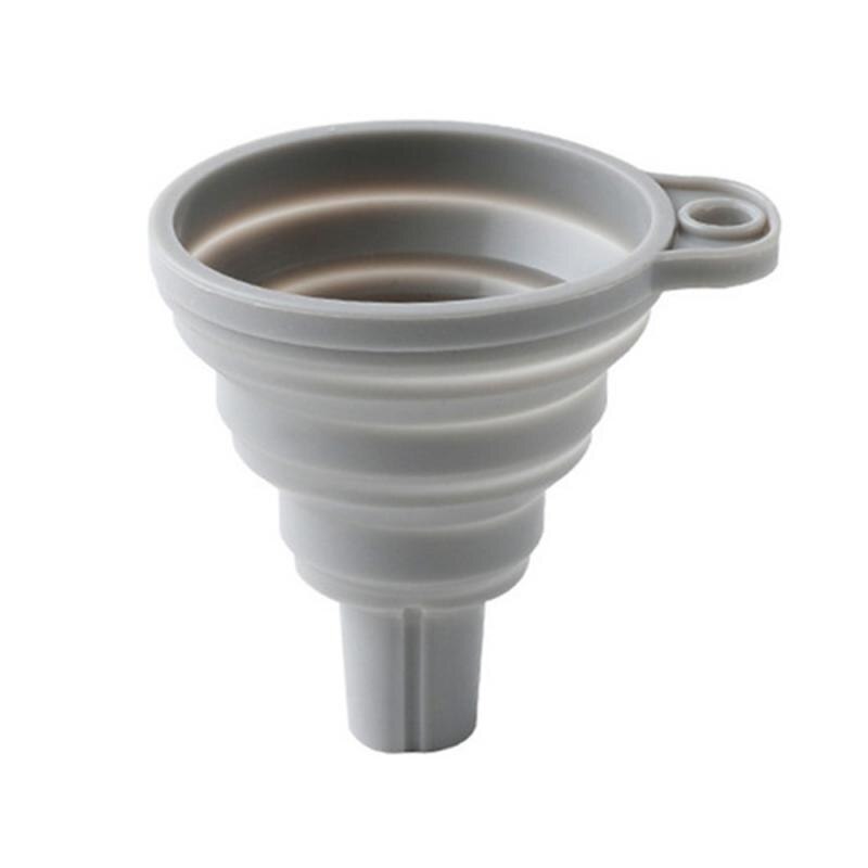 Funnel Silicone Folding Funnel Kitchen Household Multifunctional Mini Folding Oil Funnel Wine Funnel Trumpet: Blue