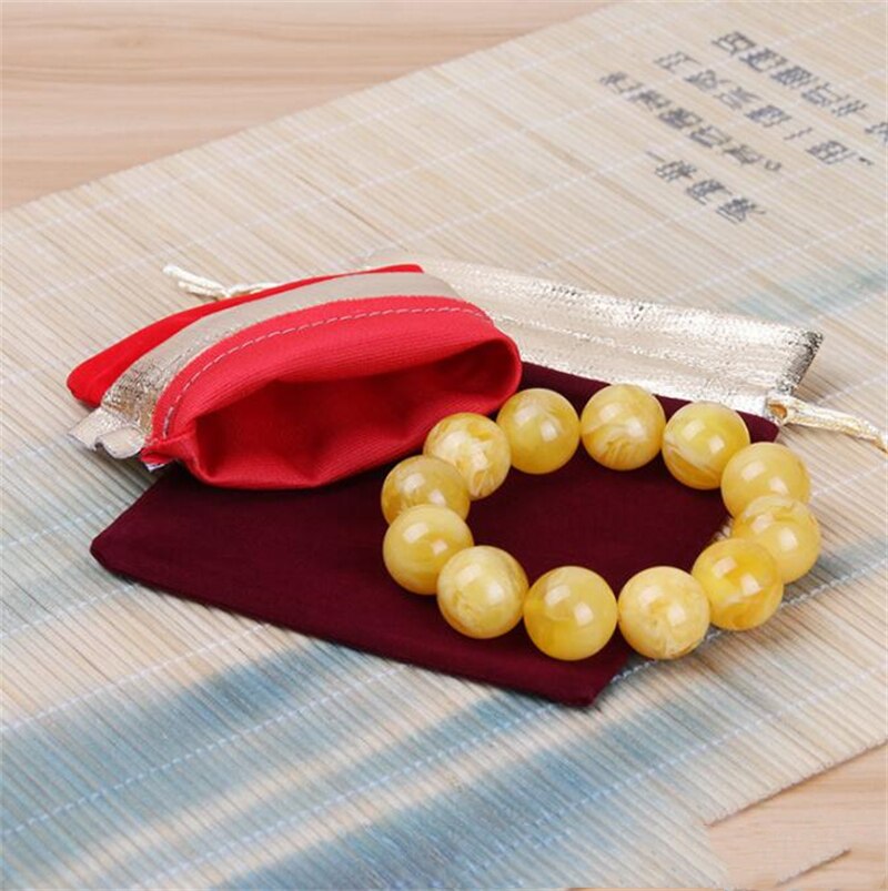 10 stks 12X15 cm Goud Fluwelen Zakjes Sieraden Zakje Organizer Trekkoord Cdoek Tas Katoen voor Huwelijkscadeau Verpakking kralen Container