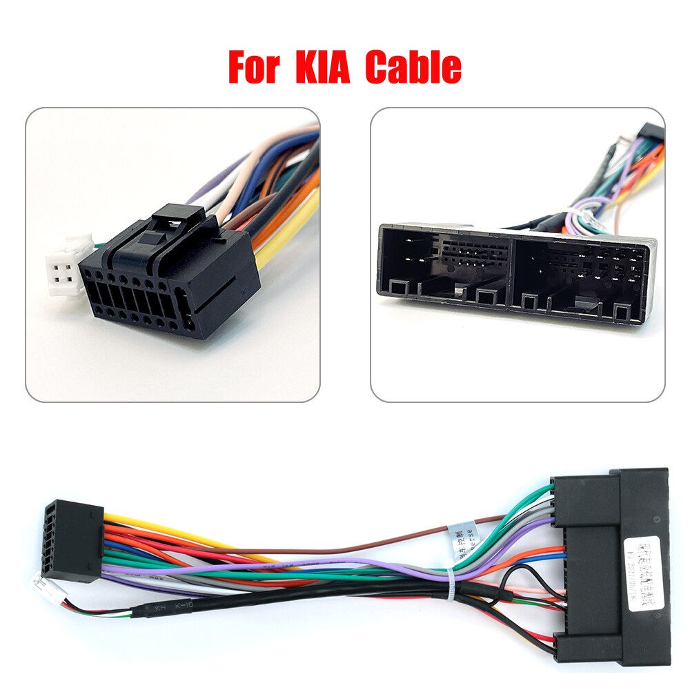 Universal 2 Din Car Android Radio Cable for KIA Nissan Toyota SUZUKI Mitsubishi Pajero V97 HONDA Ford Peugeot Power Connector: For KIA