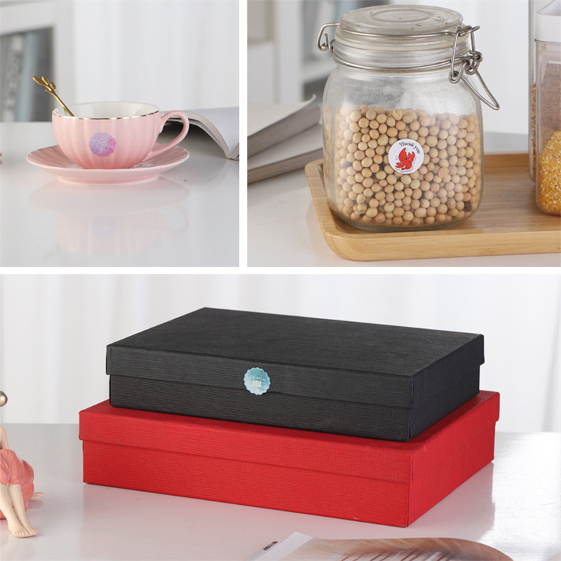 100-500pc Round Milk Tea Cup Thank You Sticker Coffee Shop Sticker Label Baking Cake Sealing Sticker Birthday Party Sticker