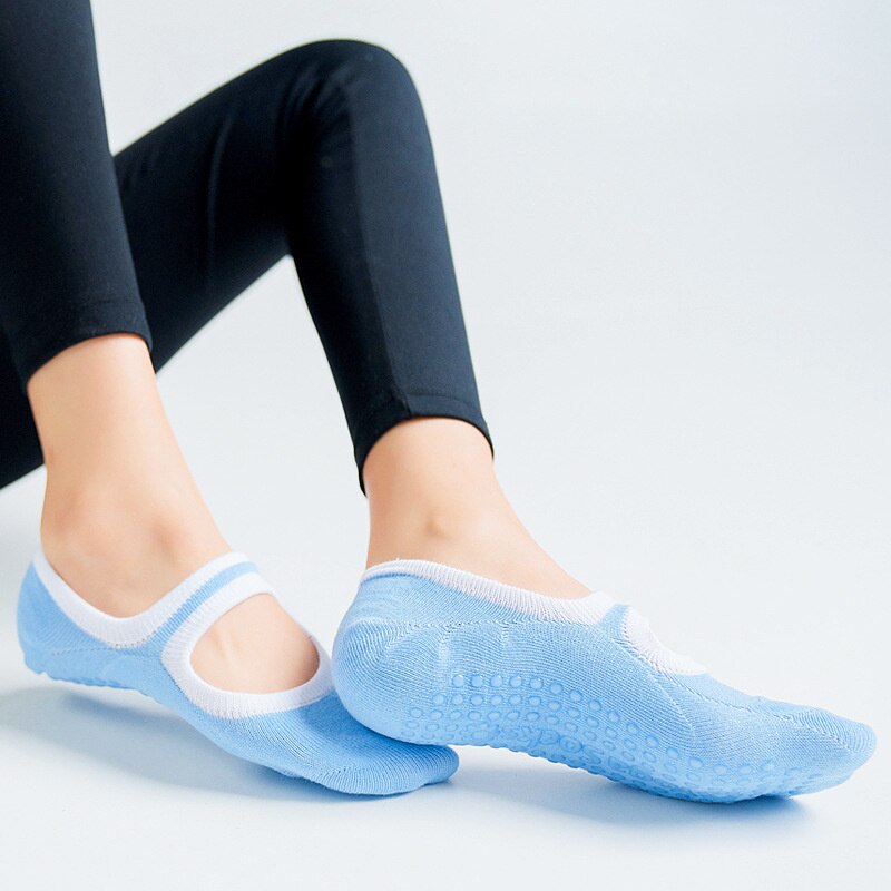 Damen pilates-yoga-socken, rutschfeste socken, hausschuhe, sport-anti-rutsch-ballett-tanzsocken, atmungsaktive fitness-accessoires für damen