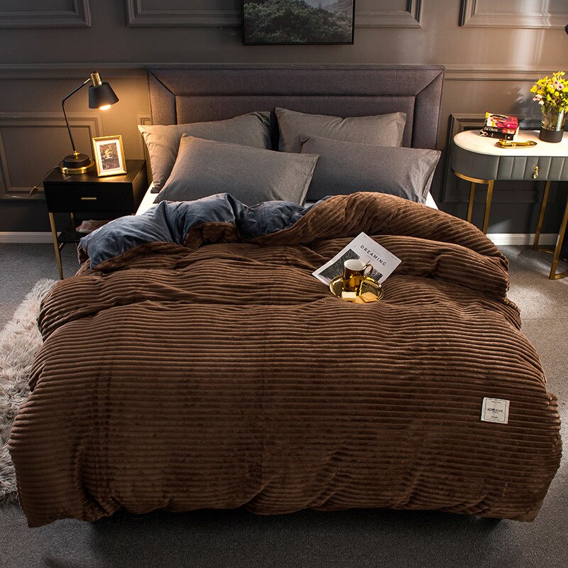 Magisch fleece dekbedovertrek met rits, winterwarme fluwelen dekbedovertrekken voor queensize bedden, beddengoed, deken, flanellen dekbedovertrek