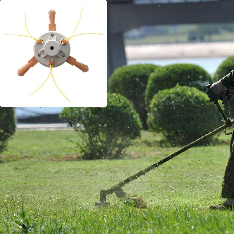 Tondeuse à gazon double usage Nylon foin tondeuse lame tête Kit désherbeur travail jardin pelouse accessoires outil 63HF