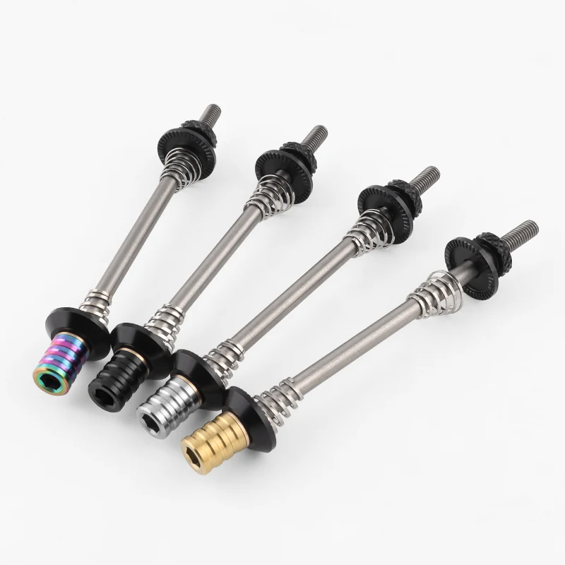 MUQZI Titanium Quick Release Skewers 74mm 85mm 100mm 130-135mm MTB Road Bicycle Quick Release Titanium Alloy Axle QR Skewer