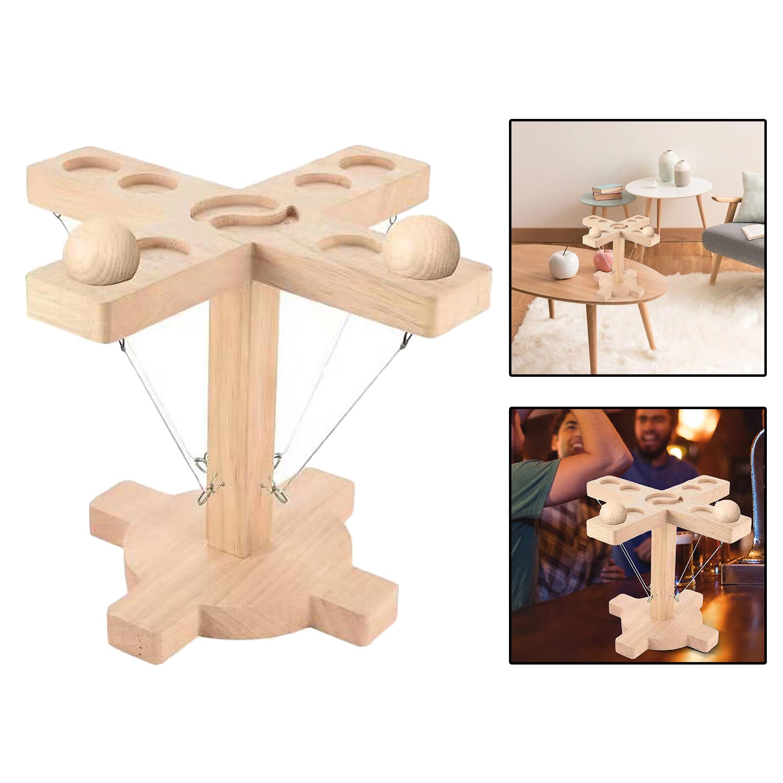 Outdoor Handgemaakte Houten Ring Toss Haken Interactief Spel Voor Bars Volwassenen