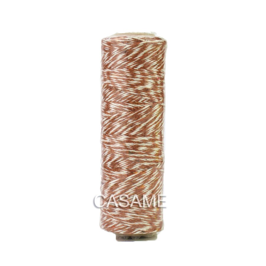 100% Natuurlijk Katoen Touw 4ply (100Yards) 1 Pcs Dunne Bakkers Touw Kleur Baker Touw Zilver Goud Rood Roze Katoen String Kleur: brown