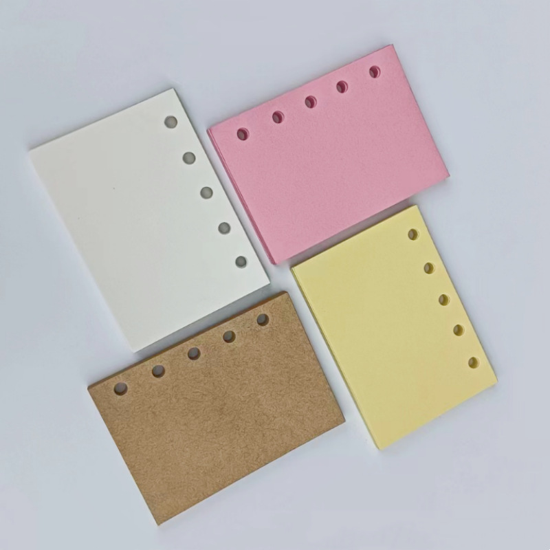 M5 5 Holes 50Shhets Colorful Loose Leaf Notebook Refill Spiral Binder Inner Page To Do Line Dot Grid Inside Paper Stationery