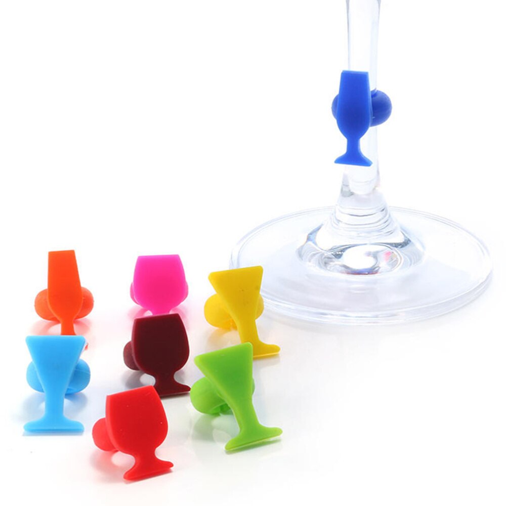 16pcs Glass Marker Silicone Simple Drink Marker Glass Identifier Festival Supplies for Parties Dinners