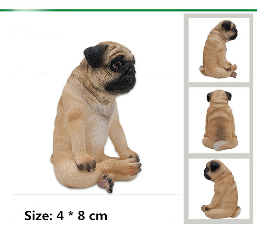 EDAGE Animal FigureKitten Puppy Domestic Dog Pug Doberman Spaniel Black Cat Sports Series Decoration Toy