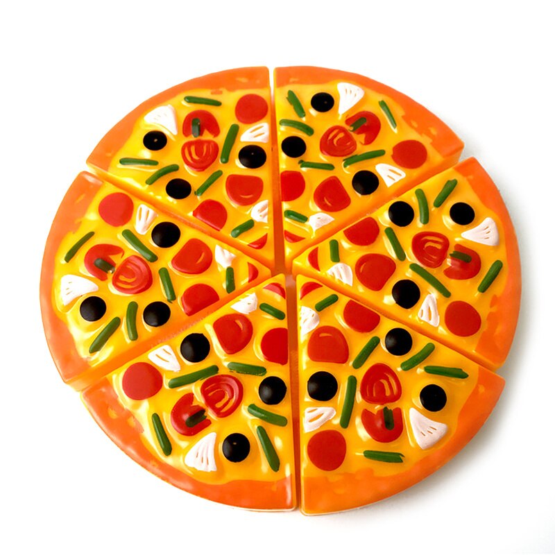 16*16 Cm Mini Voedsel Nep Pizza Speelgoed Kids Pretend Play Snijden Plastic Verjaardagstaart Set Goederen Voor Meisjes jongens Keuken Partij Speelgoed