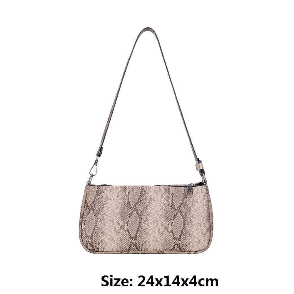 Offre spéciale sacs à main résistant à l'usure femmes en cuir PU rétro sacs à main léopard serpent sac à bandoulière Shopping fourre-tout Bolsas Mujer: Brown snake 01