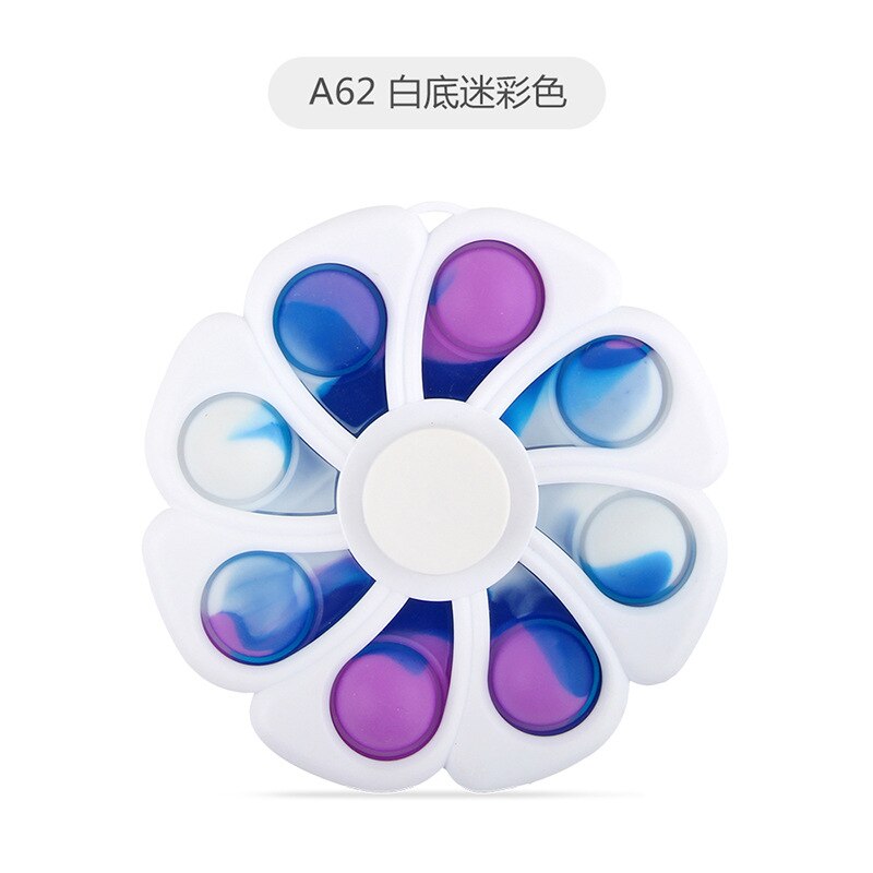 Spinner Simple Dimple Novelty 5 Sided Finger Spinner Toy Flip Sensory Office Desk Toy Stress Releas: 4