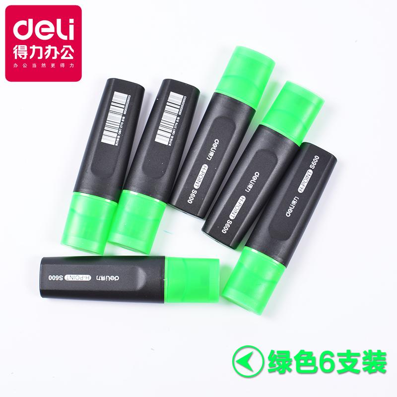 Stylo marqueur Fluorescent, surligneur de couleur, 6 couleurs, lot de 6 stylos: A