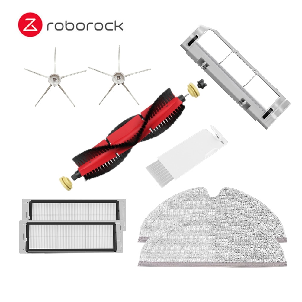 Roborock  s5 max tarvikkeet  s6 s50 s6 maxv:lle  s4 e4 irrotettavaa pääharjan silikonisivuharjan suodatinosaa: Valkoinen paketti 1
