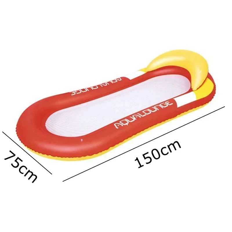 Aufblasbare schwimmende Reihe, faltbare Outdoor-Wasserhängematte, Anti-Überschlag, Schwimmen, Luftkissen, Schlafbett, Strand-Loungesessel: Licht Grün