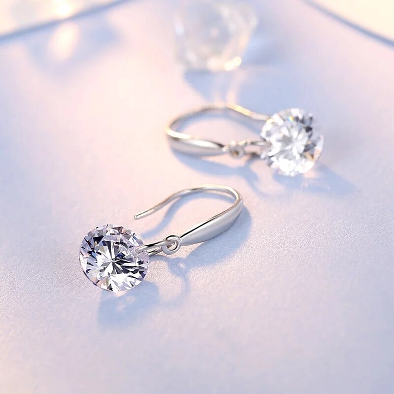 LByzHan orecchini in argento Sterling 925 con zircone 5A per donna orecchini in argento nobile che fanno gioielli raffinati E1041