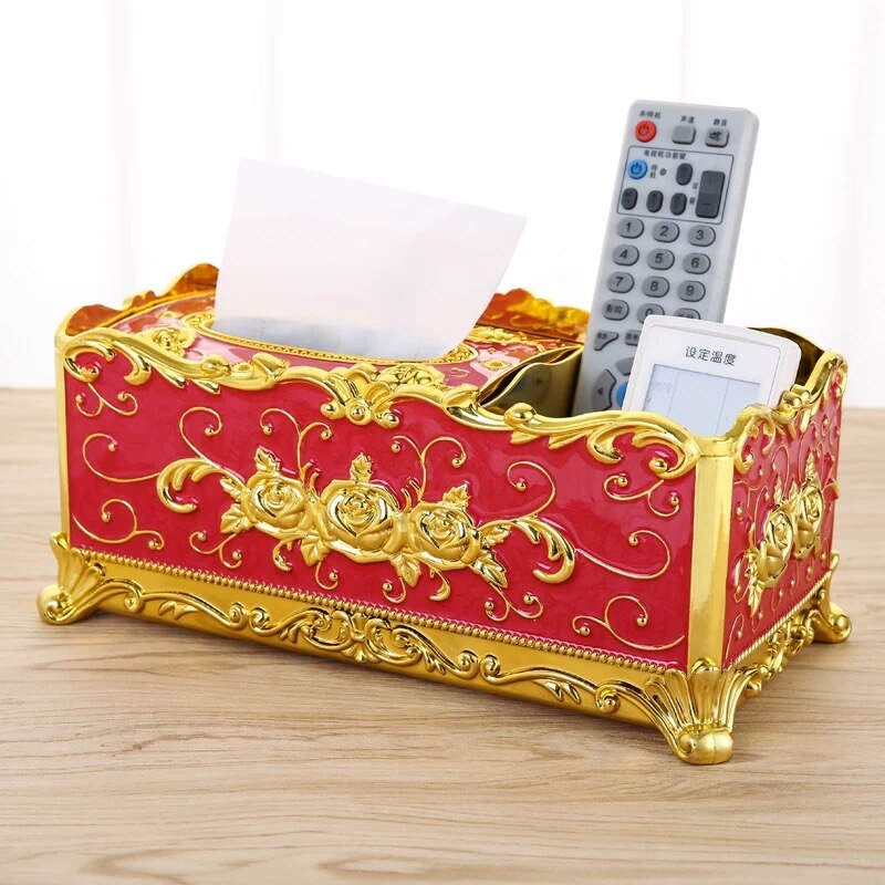 Boîte à mouchoirs en acrylique, porte-serviettes universel de luxe européen et , décoration d'hôtel, maison, bureau, KTV: Sky Blue