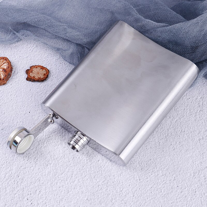 Stainless Steel Hip Liquor Whiskey Alcohol Flask Cap 7 Oz Pocket Wine Bottle