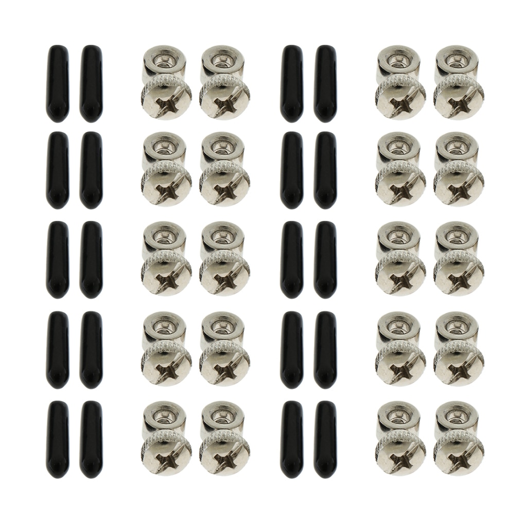 Componentes de cuerda de salto de velocidad, tornillos de ajuste, extremos de tapas, longitud de Hardware, pernos de tornillo ajustables, 5/10 pares