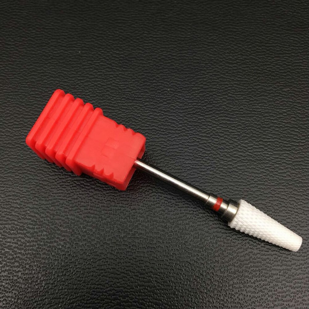 Keramische nagelvijl met platte kop, elektrische roterende vijl, boorkop voor manicure en pedicure. deze nagelboor is glad en slijtvast.