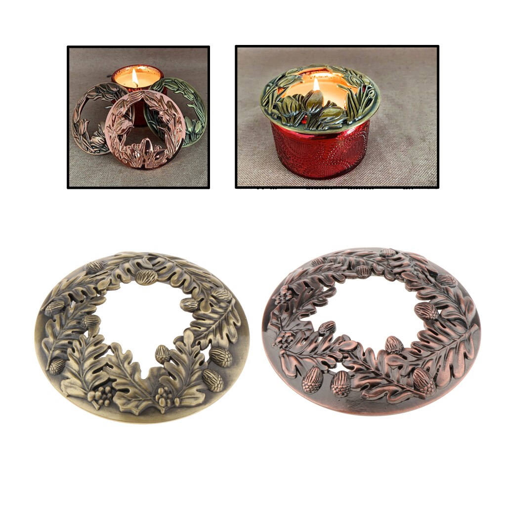 Jar Candle Toppers Accessories Sleeves Countertop Candle Jar Lids Decorative