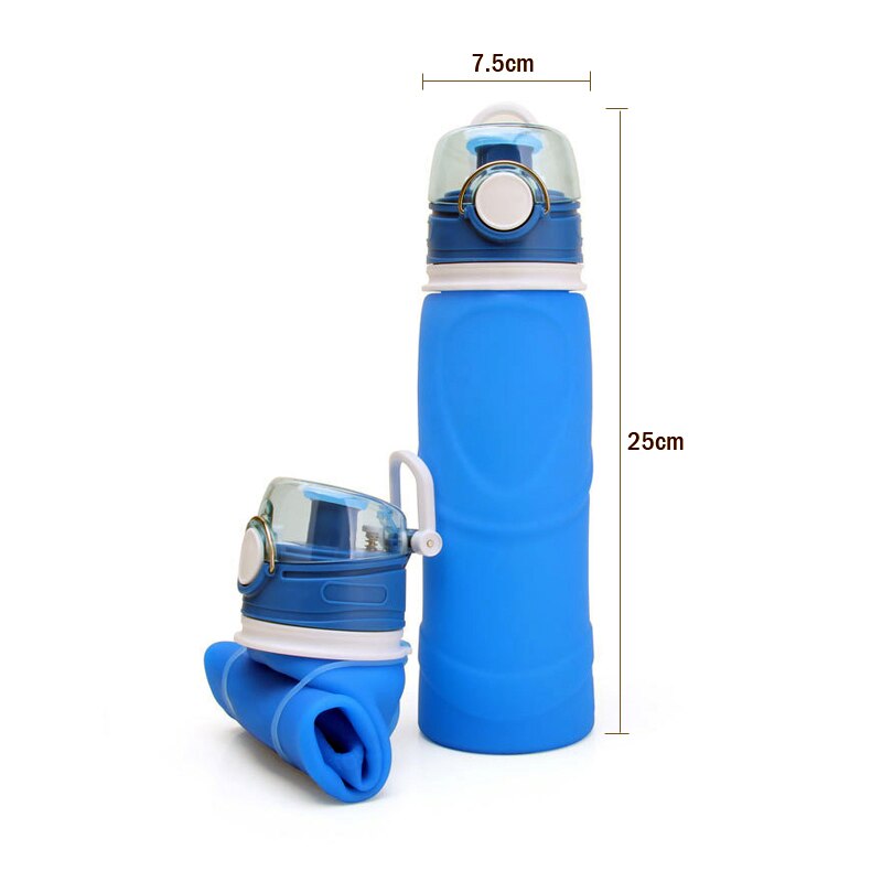 Silikonskakflaskor som fällbar bärbar utomhusresa campingvattenflaska proteinpulver sport shaker kopp drinkware leverans 29