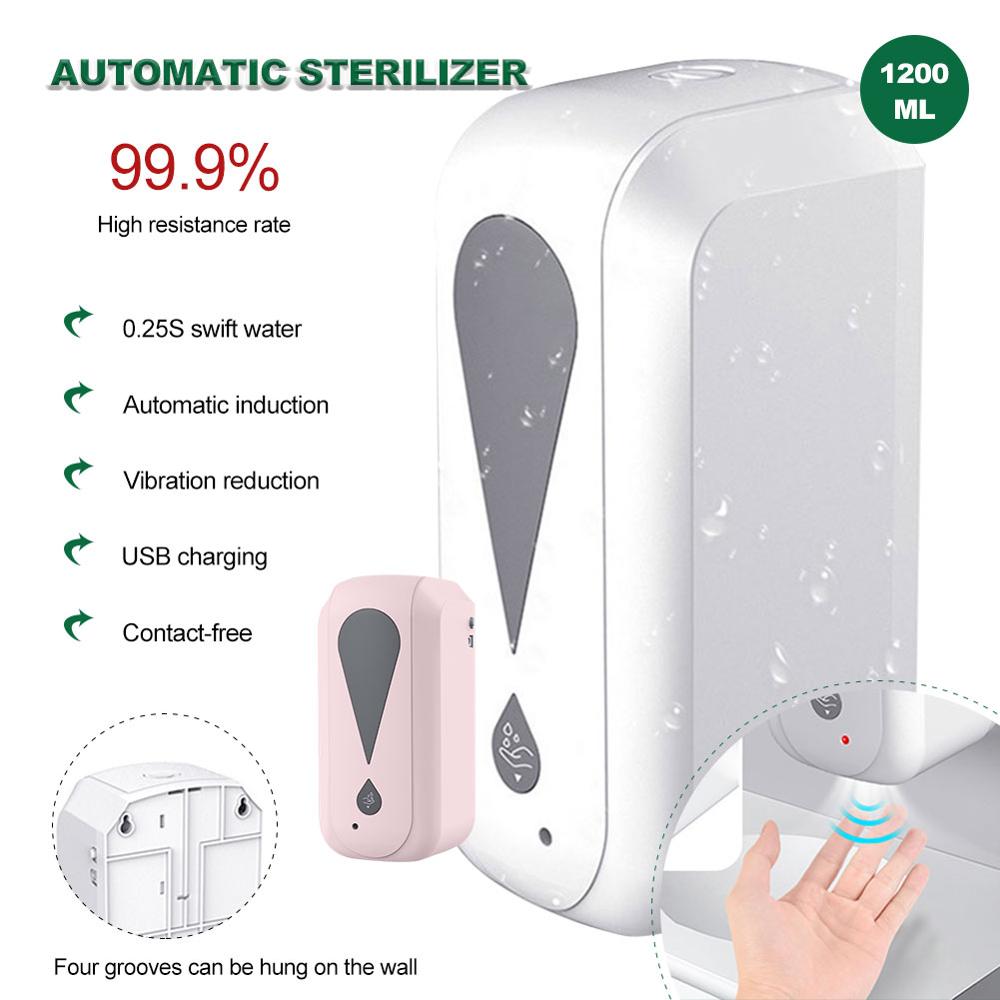 1200ml automatic wall-mounted spray hand sanitizer family hospital factory airport school restaurant automatic induction Shippin