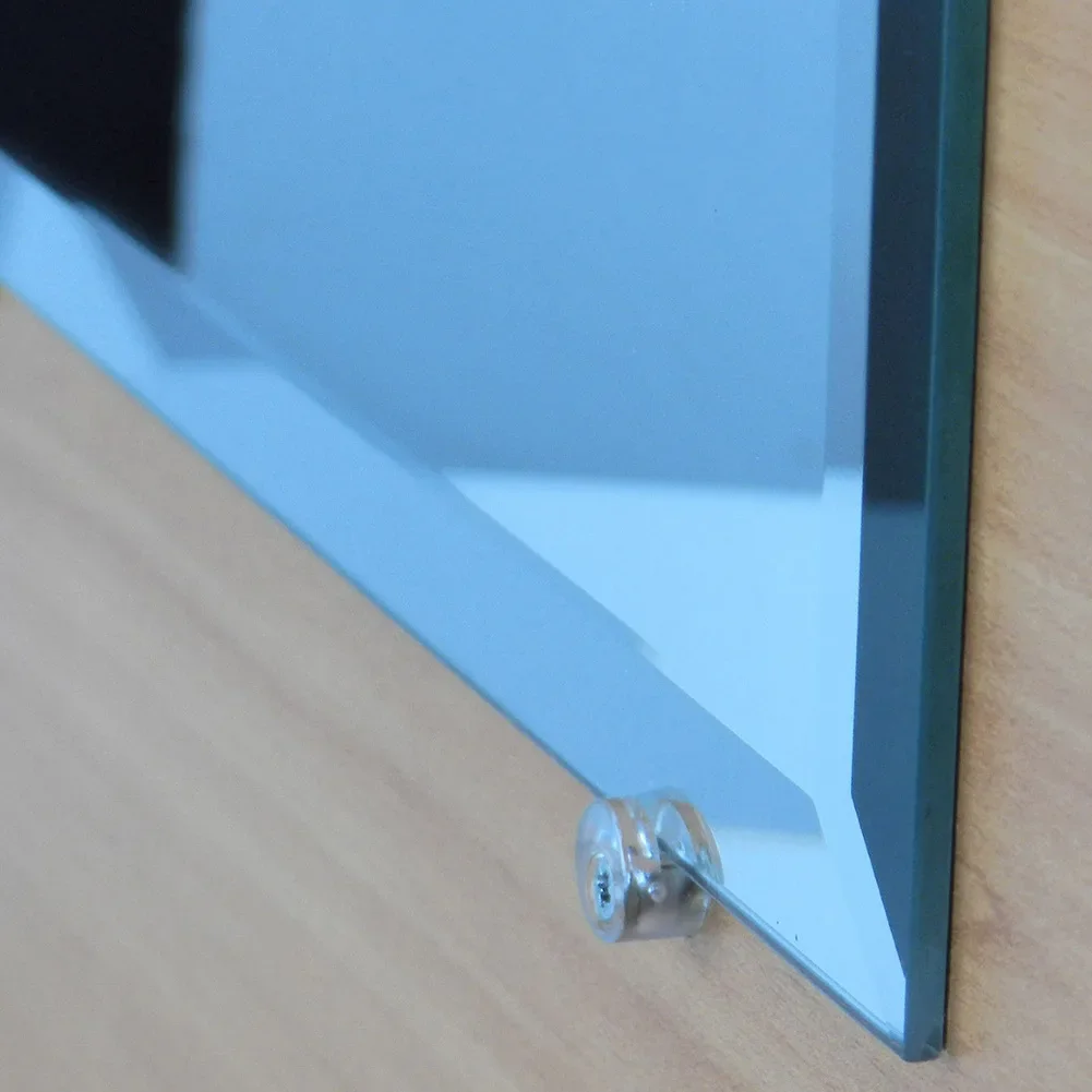 4pcs Mirror Mounting Clips Lightweight Mirror Wall Clips Fixing Kit Frameless Clips Glass Bracket Mounting Hanging