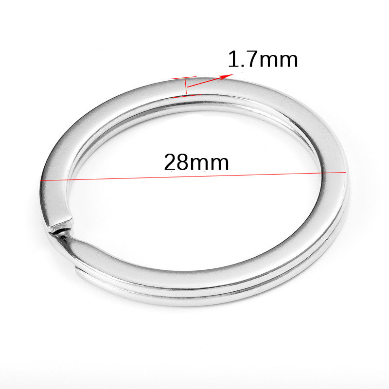 20pcs Stainless Steel Key Rings 20/25/28/30/35mm Round Flat Line Split Rings Keyring for Jewelry Making Keychain DIY Findings: Red