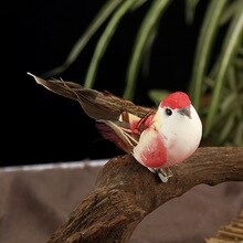 12 stk kunstig simulering fugl mini papegøje fugle rekvisitter håndlavet ultra letvægts papegøje til hjemmet soveværelse eventyr gardendecor