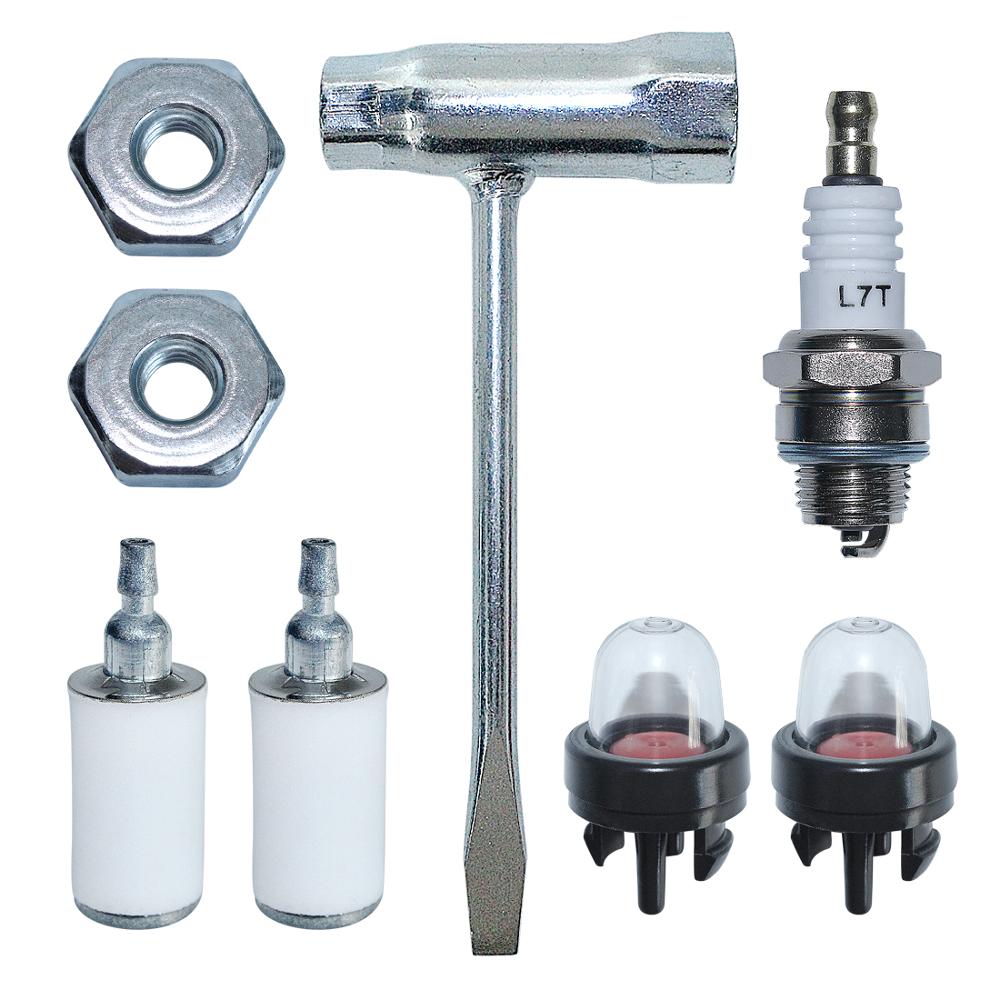 Llave de desguace con tuerca de barra, 13x19MM, filtro de combustible, cebador de bombilla, Kit de bujías para motor de motosierra Stihl