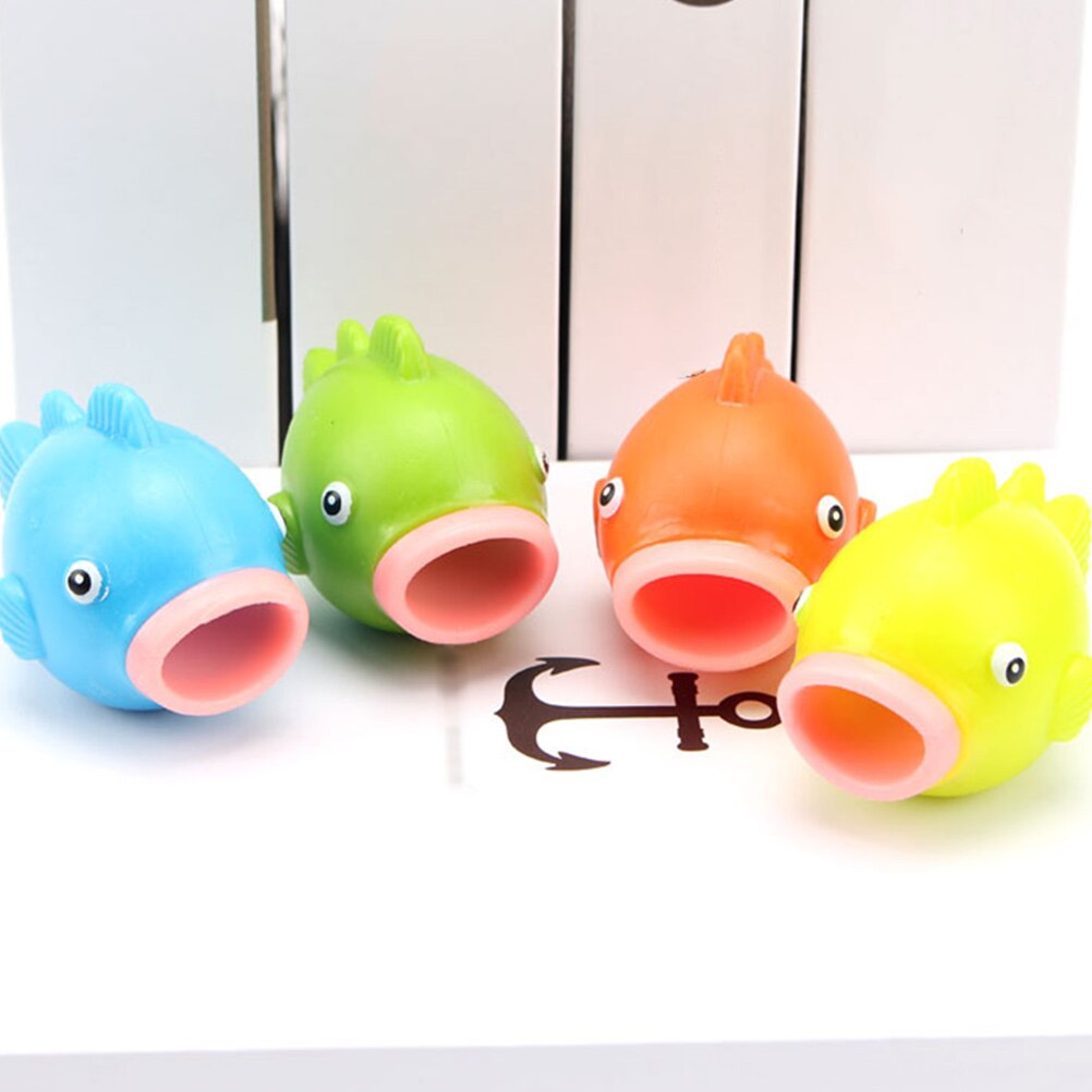 4Pcs Fish Tongue Squeezing Funny Pressure Relief Decompression Toys