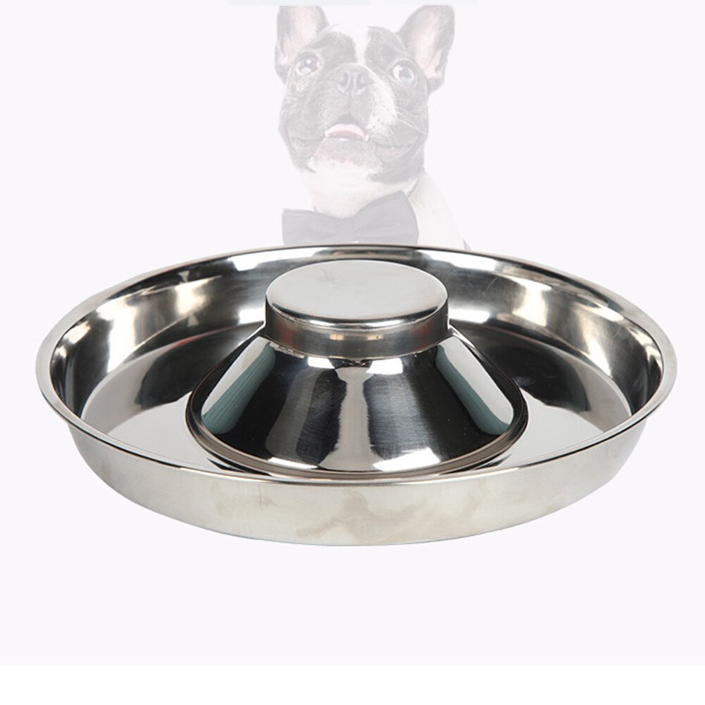Voerbak voor kleine honden, roestvrij staal, voerbakken voor puppy's, voerbakken voor puppy's, voorkom obesitas, huisdieren, hondenbenodigdheden