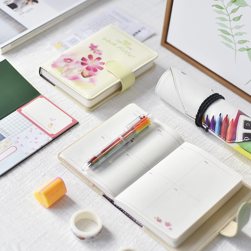 Tututu-organiseur de Agenda en cuir, mignons cahiers en cuir de dessin animé, organisateur, Agenda, hebdomadaire, Filofax, ensemble de papeterie pour de noël H0142