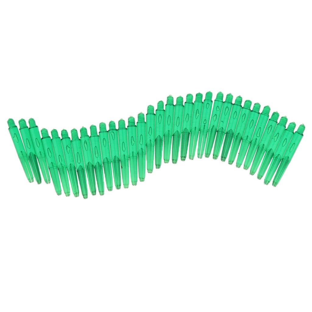 30 stykker universelle bløde spids dartstængler / aksler  - 35mm 2ba tråd plast: Grøn