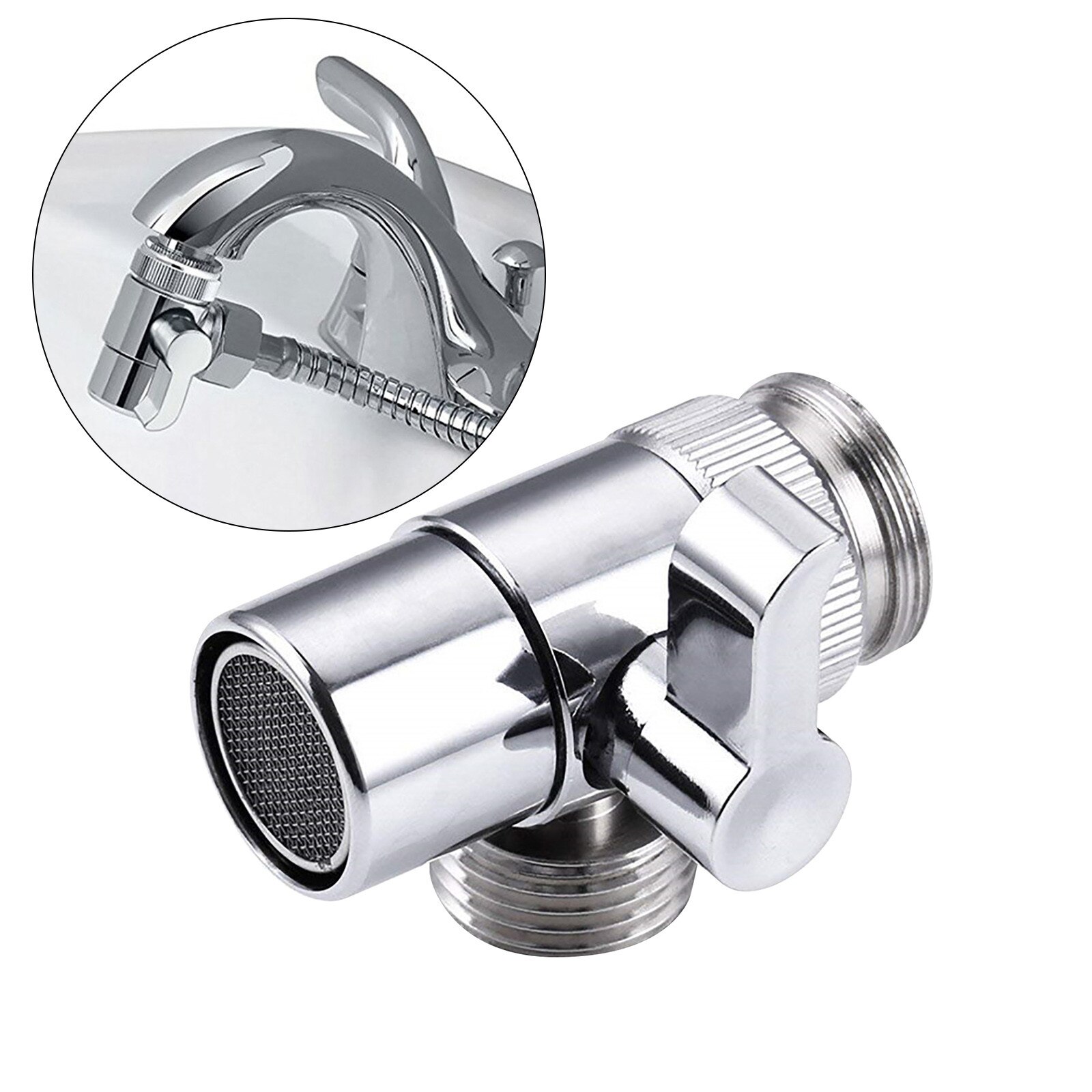 Brass Diverter Valve 3 way Water Separator Shower Tee Adapter Adjustable Shower Head Diverter Valve Bathroom Accessories
