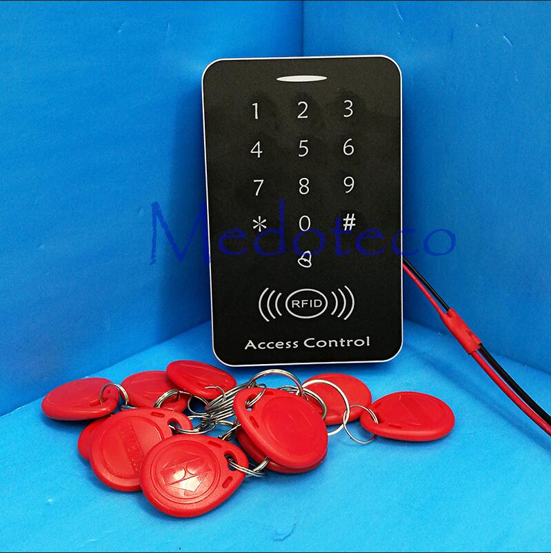 Security Door Access Control 125khz Rfid access controller keypad access control System rfid + password Door Lock: Red Keycard