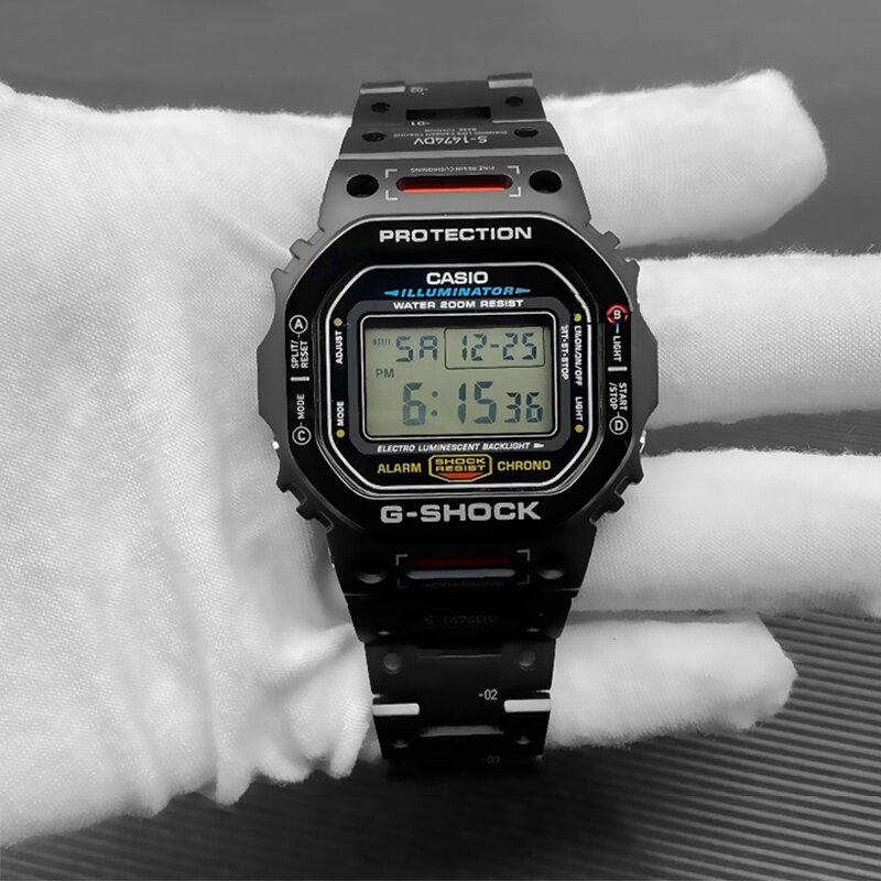 Watch Bezel Strap for Casio G-SHOCK DW5600 DW5610 GW-B5600 G5600E gwm5610 Mod Mecha Steel Titanium Watchband Case Accessories