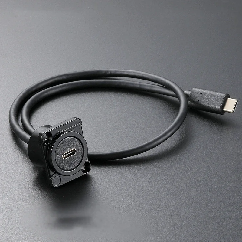 Ethernet LAN Network Cable Extender RJ45 CAT6A HDMI-Compatible Connector USB 2.0 3.0 Type-B Type-C Female Jack Panel Mounting: Ivory / Panel Connector