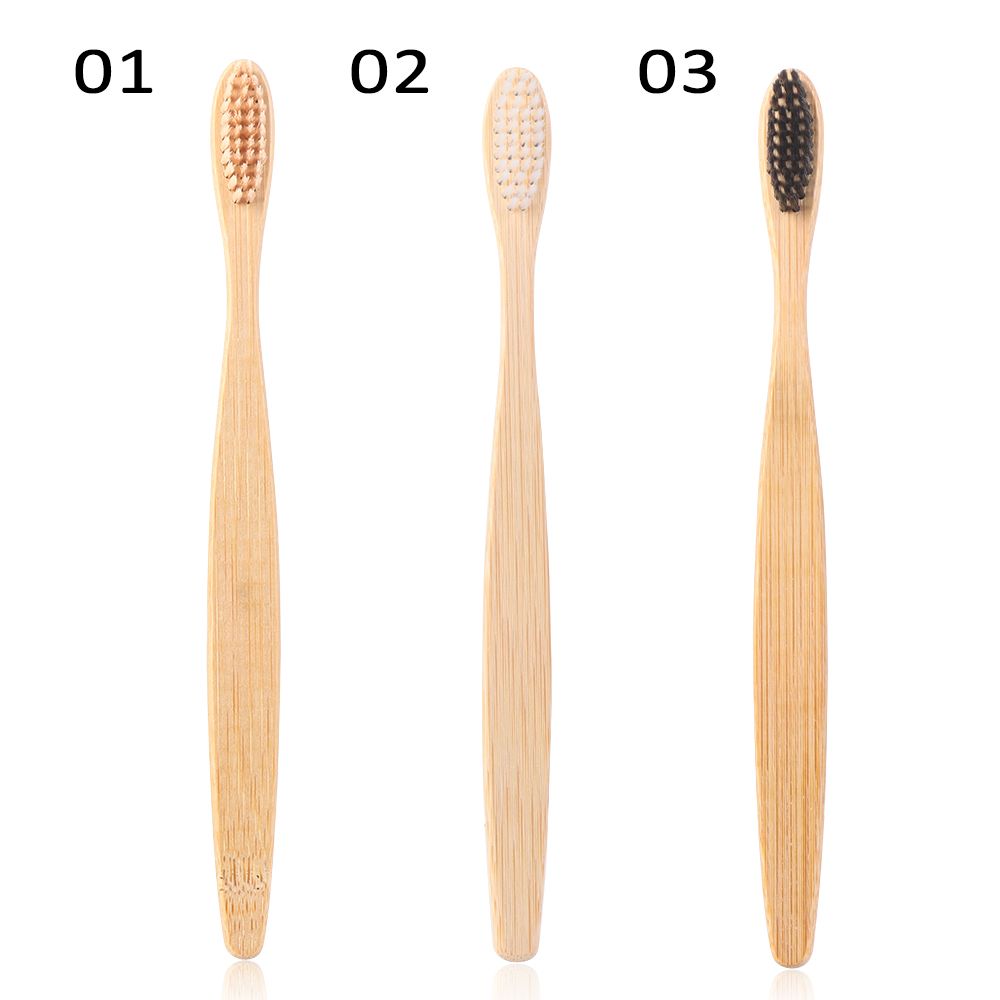 Adult Bamboo Toothbrush Soft Fibre Hair Wooden Teeth Brush Rainbow Multi-colors Eco-Friendly Oral Care Bamboo Products