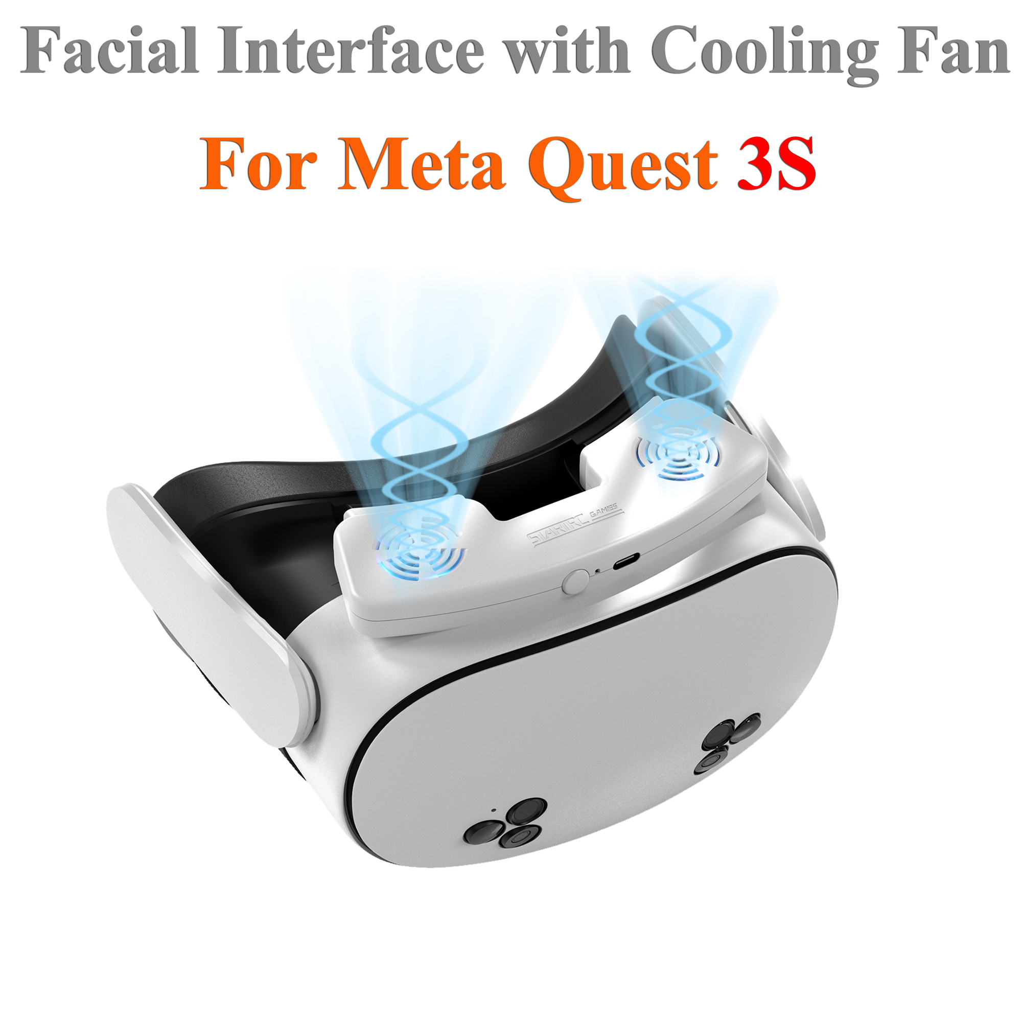 Lüfter für OCULUS Meta Suche 3S Ersatz-Gesichtsschnittstellenmaske, einstellbare Windgeschwindigkeit, zirkulierende Wärmeableitung VR ACC