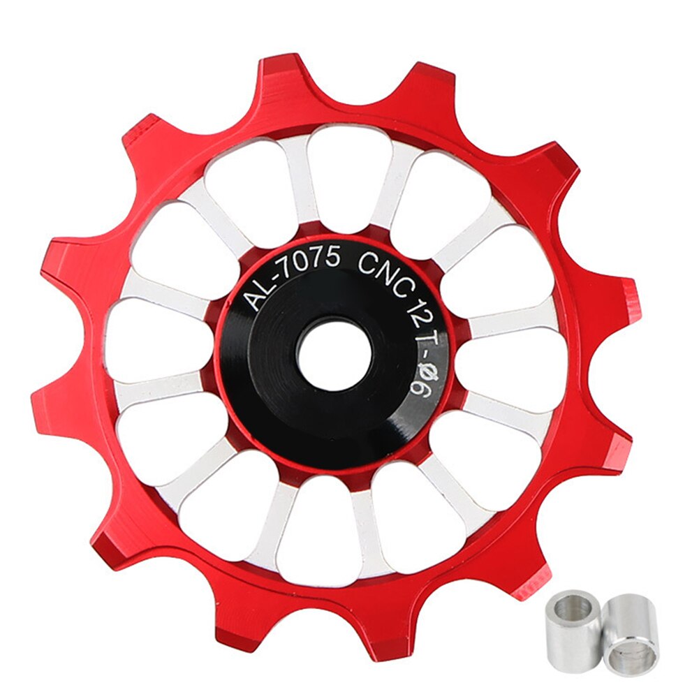 Rodillo de guía de bicicleta de carretera, polea de rueda de desviador trasero de bicicleta de montaña, 12T, 6mm