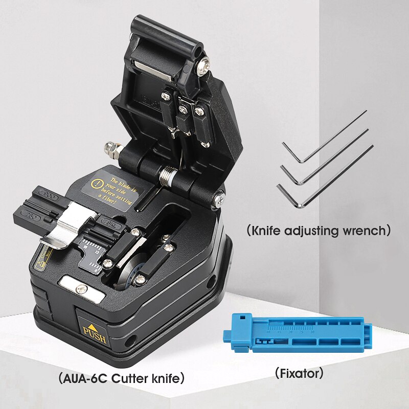 16 teile/satz Faser Ftth Werkzeug Bausätze mit AUA-6C Faser Spalter Optische Energie Meter 10mw visuell Fehler Lokalisierer Draht Stripper