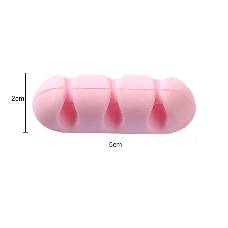 2pcs/lot Desktop Cable Organizer Self-AdheSive Silicone Wire Winder Cord Clip Cable Storage Holder For Office Wire Management