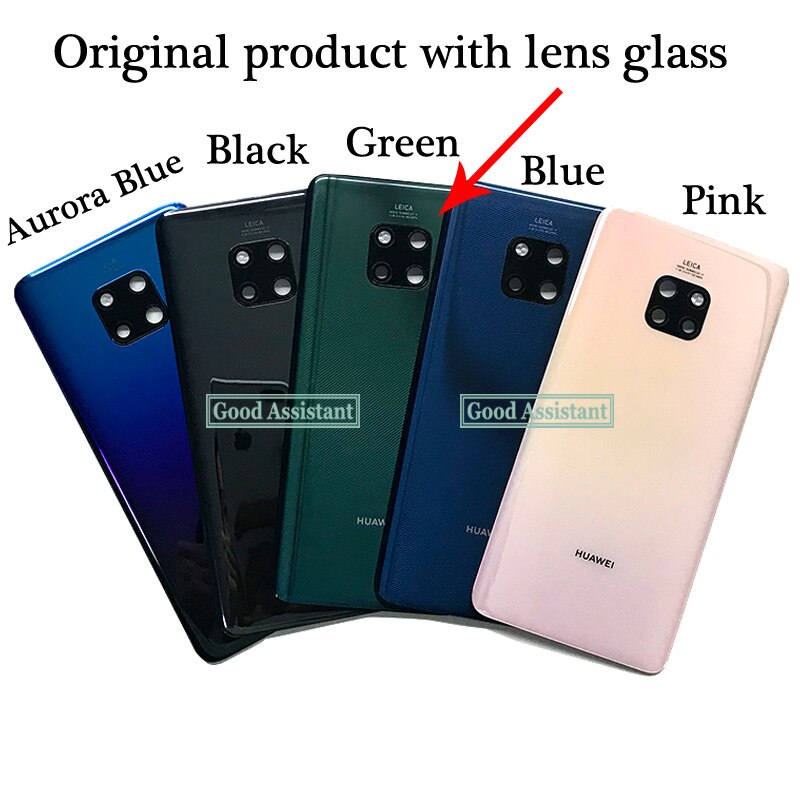 Originele Voor Huawei Mate 20 Pro LYA-L09 LYA-AL10 LYA-TL00 Back Battery Cover Deur Behuizing case Achter Glas lens onderdelen Vervanging
